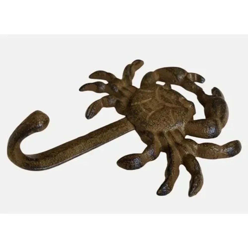New Cast‎ Iron Crab Single Wall Hook Key Towel Coat Hanger